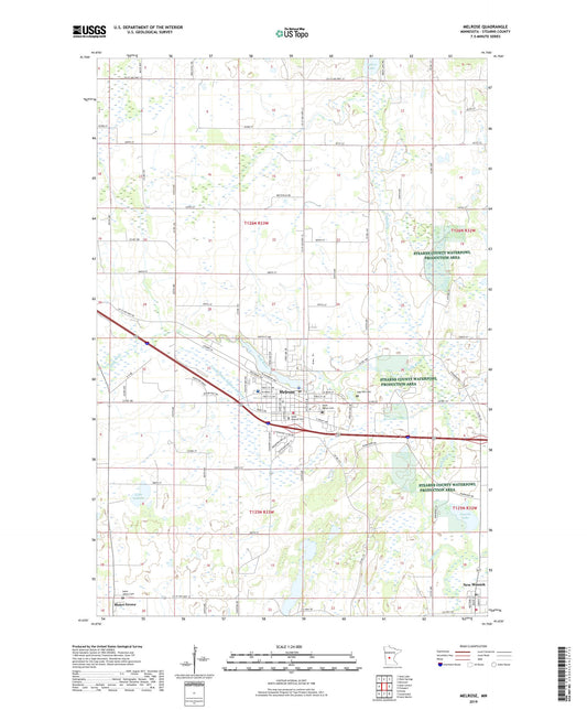 Melrose Minnesota US Topo Map Image