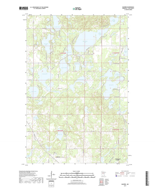 Mildred Minnesota US Topo Map Image
