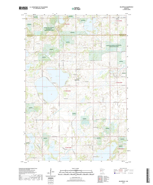 Millerville Minnesota US Topo Map Image