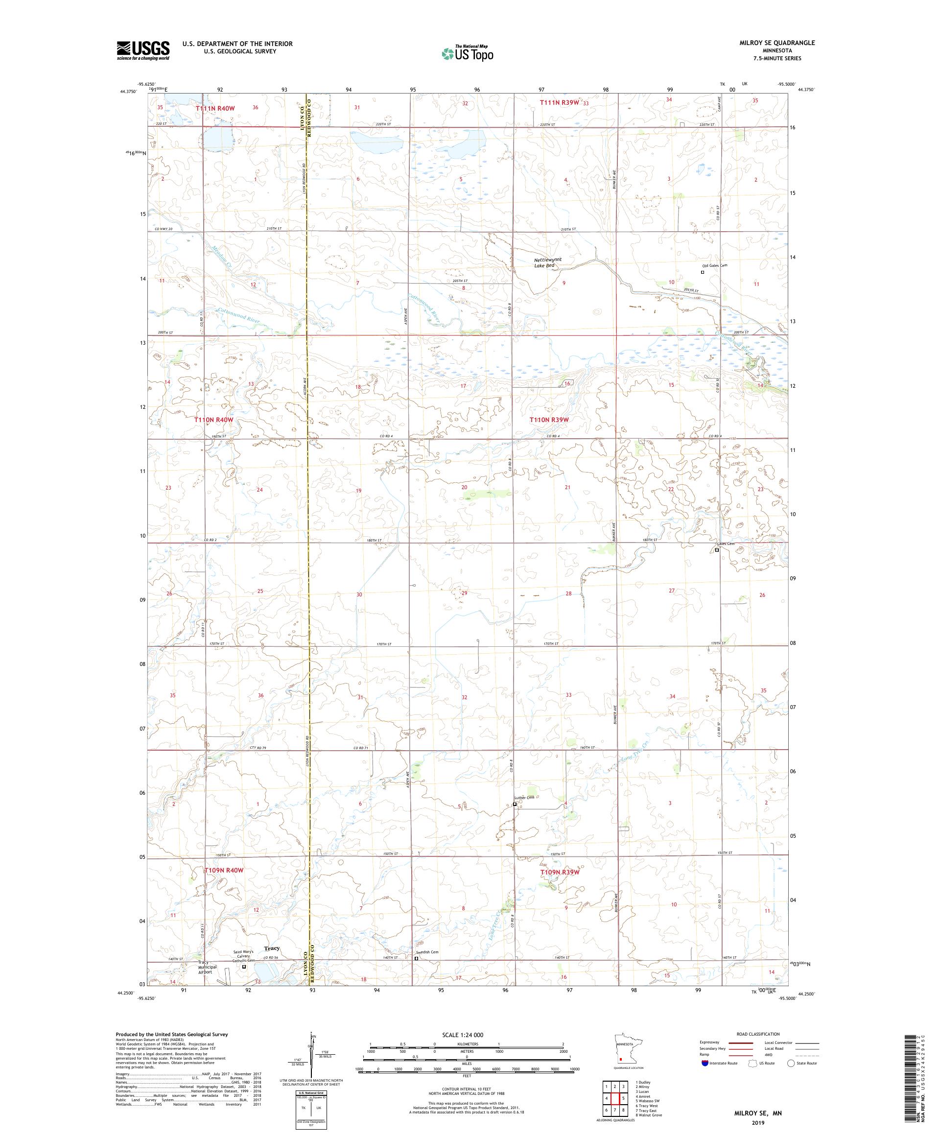 Milroy SE Minnesota US Topo Map – MyTopo Map Store