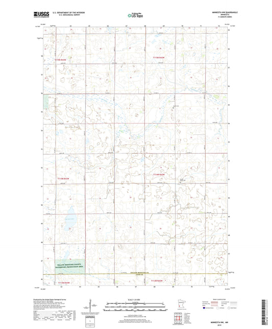 Minneota NW Minnesota US Topo Map Image