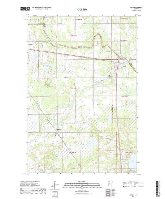 Motley Minnesota US Topo Map Image