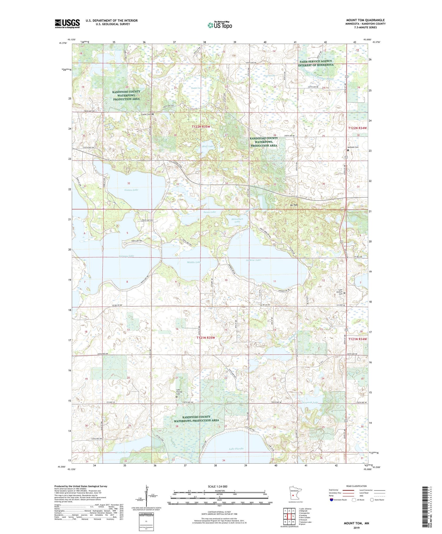 Mount Tom Minnesota US Topo Map Image