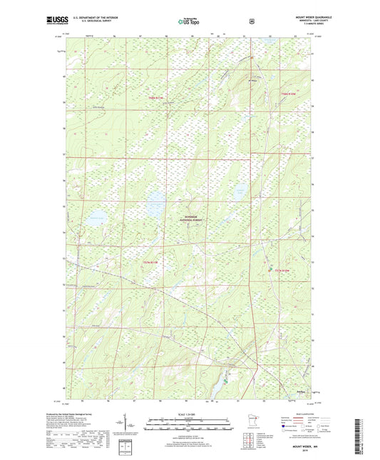 Mount Weber Minnesota US Topo Map Image