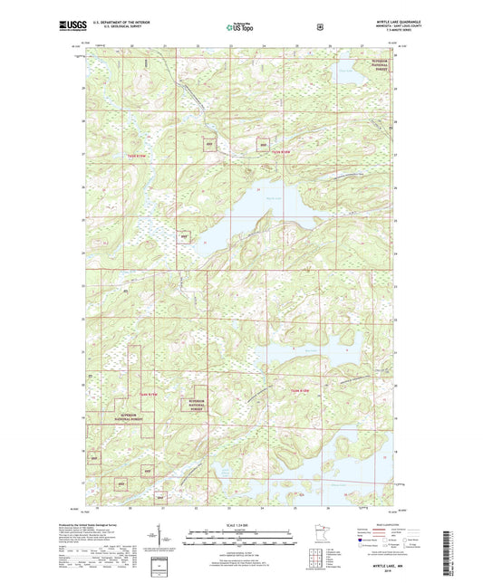 Myrtle Lake Minnesota US Topo Map Image