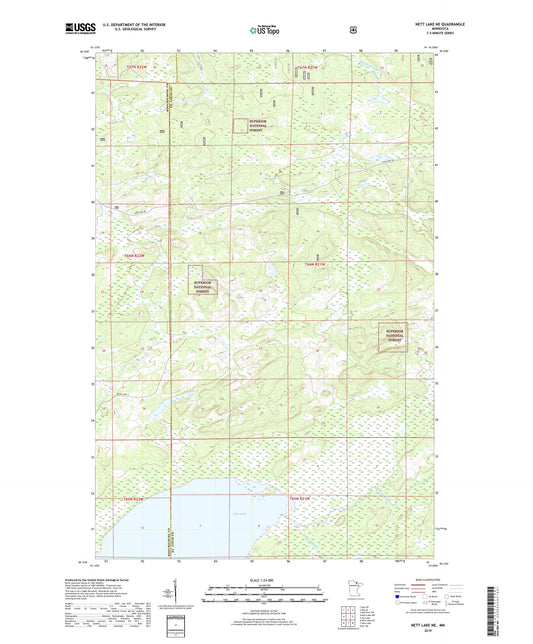 Nett Lake NE Minnesota US Topo Map Image