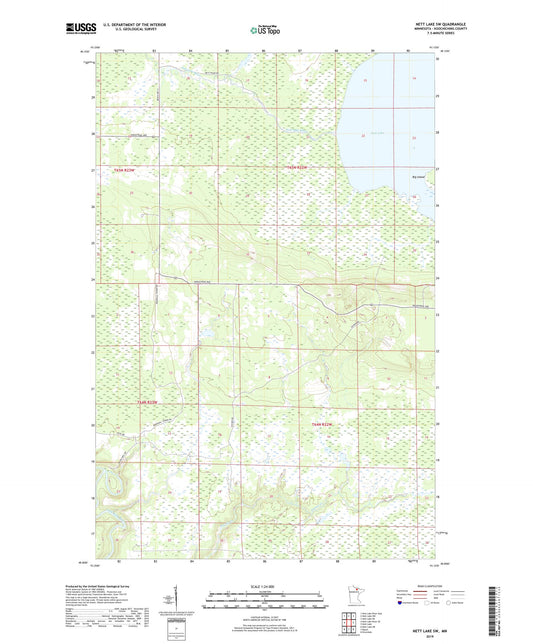 Nett Lake SW Minnesota US Topo Map Image