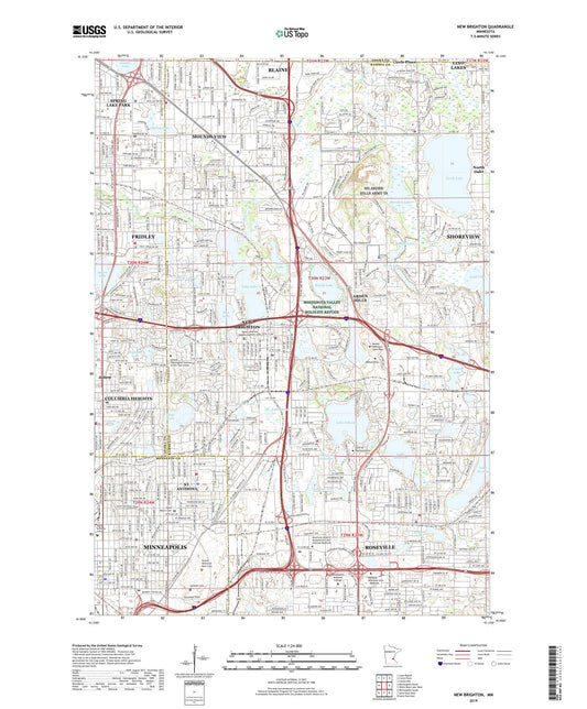 New Brighton Minnesota US Topo Map Image
