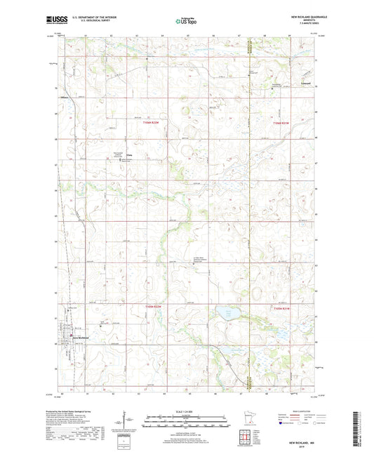 New Richland Minnesota US Topo Map Image