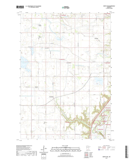 North Star Minnesota US Topo Map Image