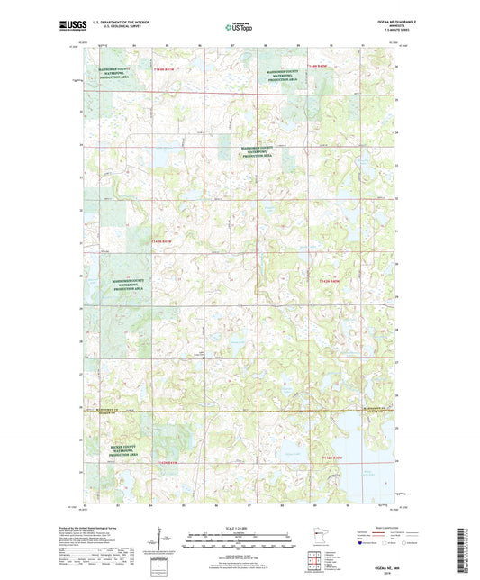 Ogema NE Minnesota US Topo Map Image