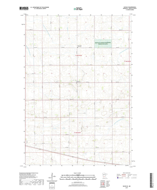 Olivia SE Minnesota US Topo Map Image