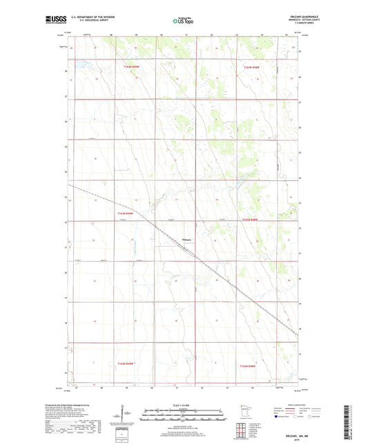 Orleans Minnesota US Topo Map Image
