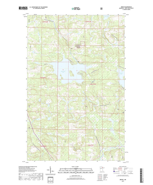 Orr NE Minnesota US Topo Map Image