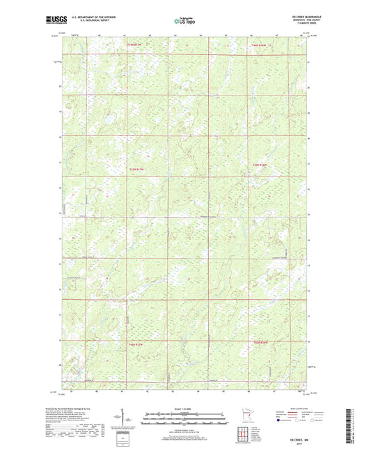 Ox Creek Minnesota US Topo Map Image