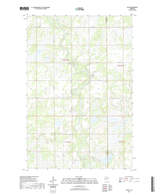 Oylen Minnesota US Topo Map Image