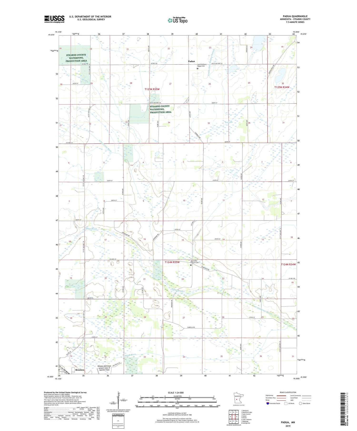 Padua Minnesota US Topo Map Image