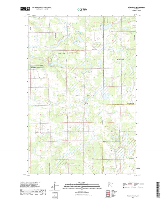 Park Rapids SW Minnesota US Topo Map Image