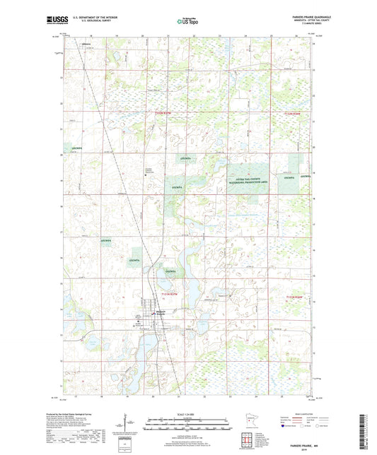 Parkers Prairie Minnesota US Topo Map Image