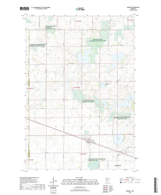 Pennock Minnesota US Topo Map Image