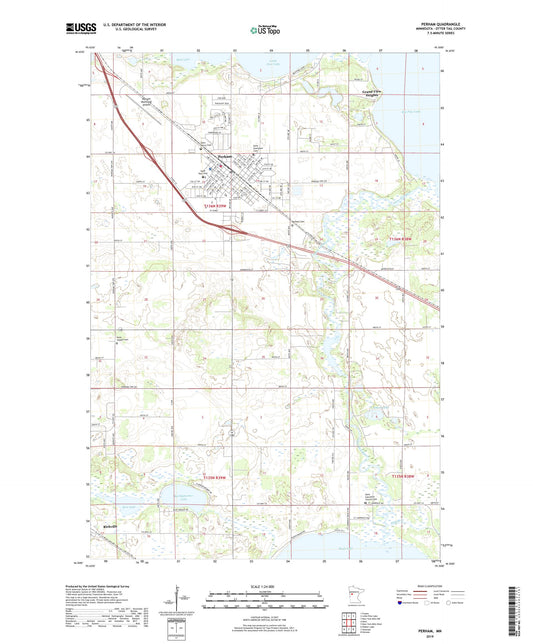 Perham Minnesota US Topo Map Image