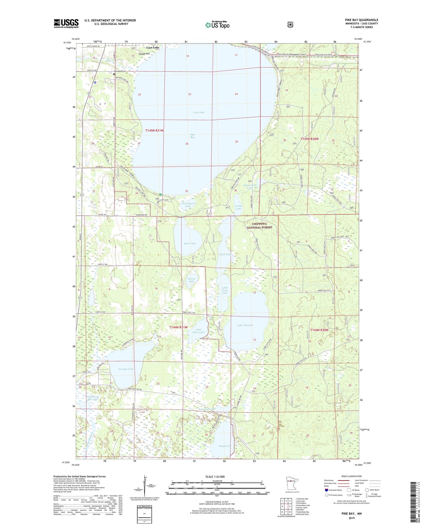 Pike Bay Minnesota US Topo Map Image