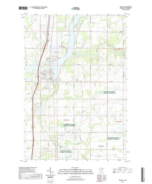 Pine City Minnesota US Topo Map Image
