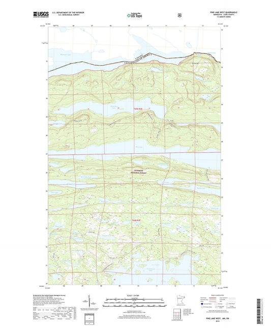 Pine Lake West Minnesota US Topo Map Image