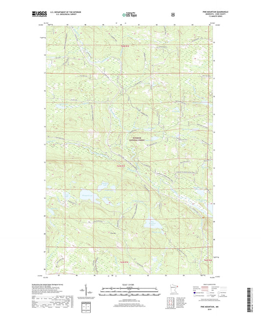Pine Mountain Minnesota US Topo Map Image