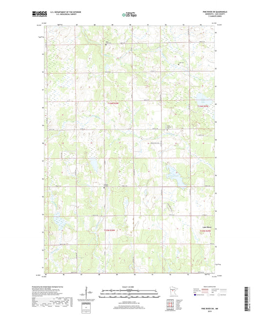 Pine River SW Minnesota US Topo Map Image