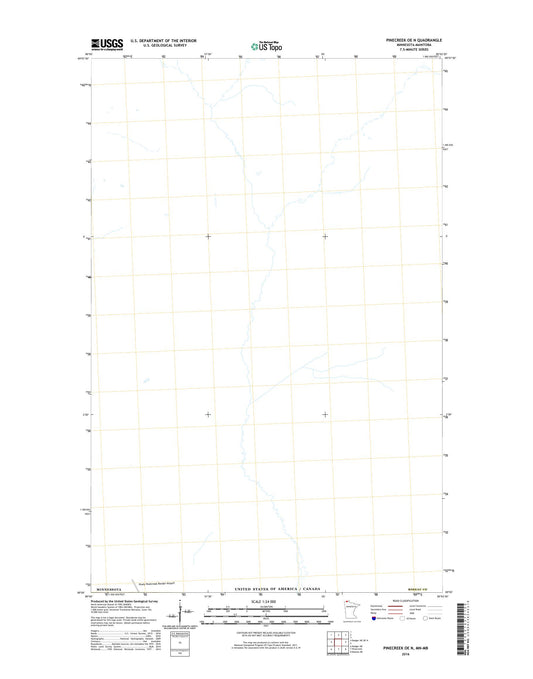 Pinecreek OE N Minnesota US Topo Map Image