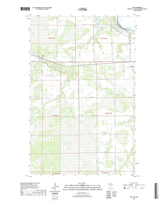 Pitt Minnesota US Topo Map Image