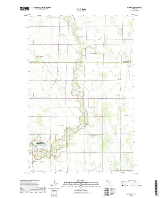Plummer NW Minnesota US Topo Map Image