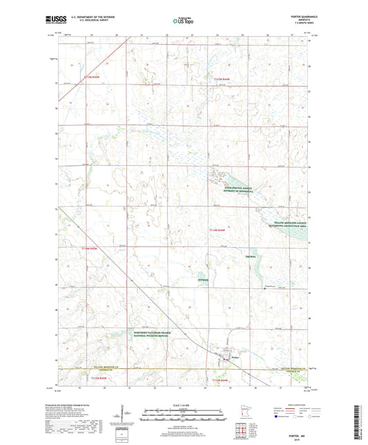 Porter Minnesota US Topo Map Image