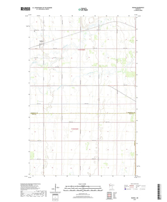 Radium Minnesota US Topo Map Image