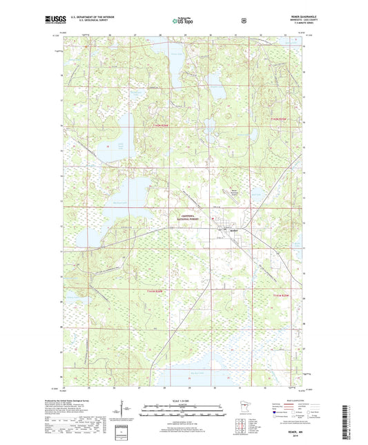 Remer Minnesota US Topo Map Image