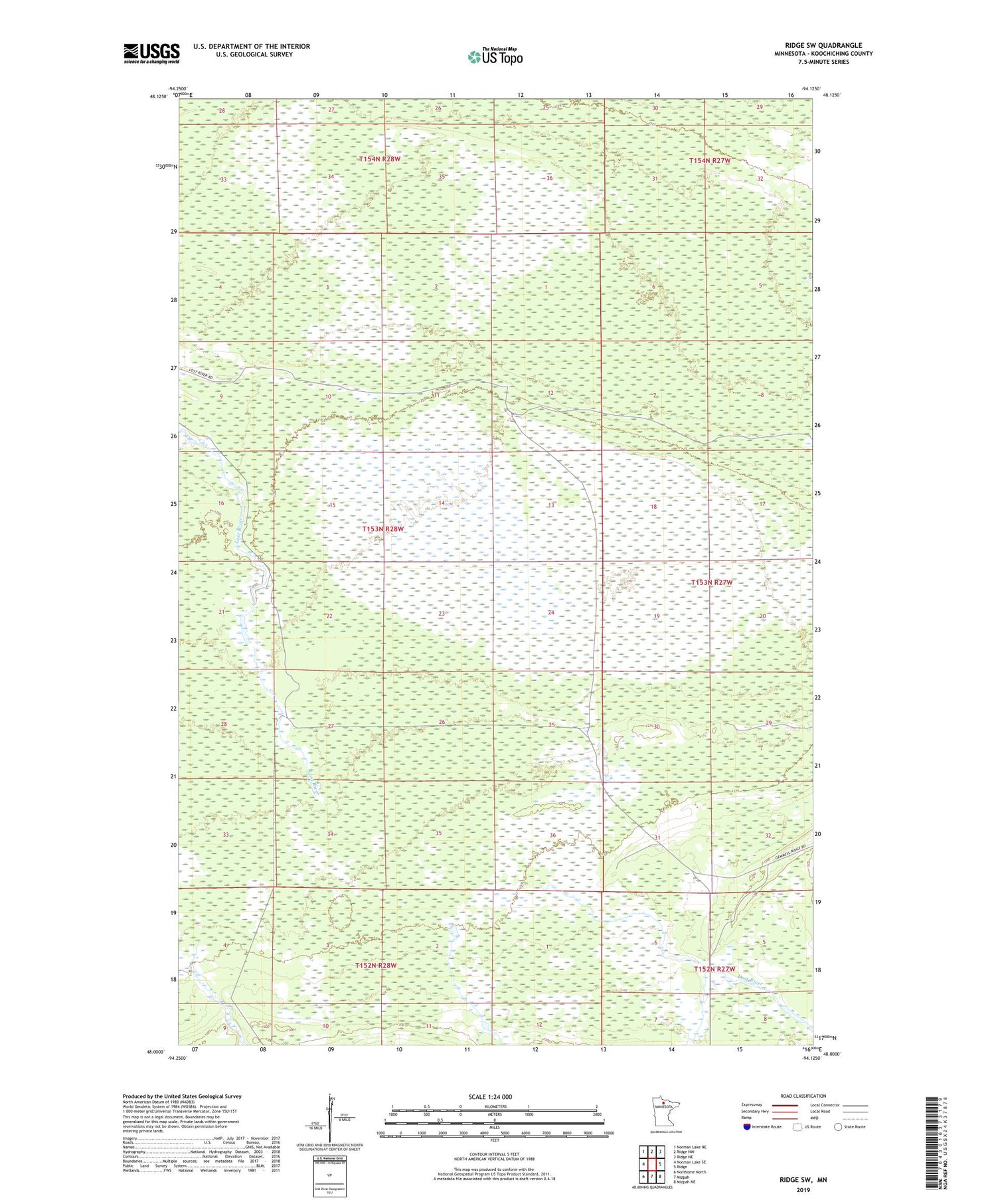 Ridge SW Minnesota US Topo Map Image