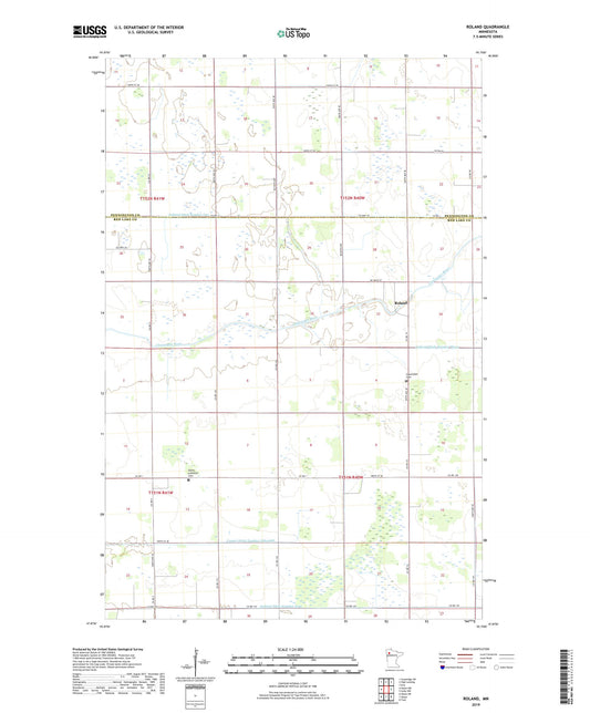 Roland Minnesota US Topo Map Image