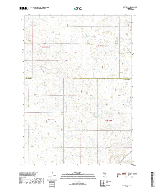 Ruthton NW Minnesota US Topo Map Image