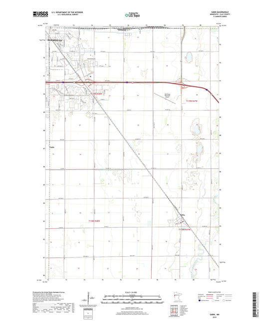 Sabin Minnesota US Topo Map Image