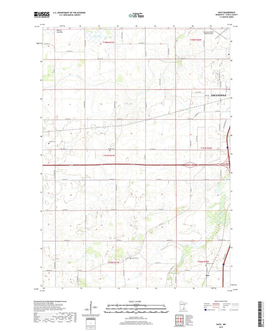 Saco Minnesota US Topo Map Image