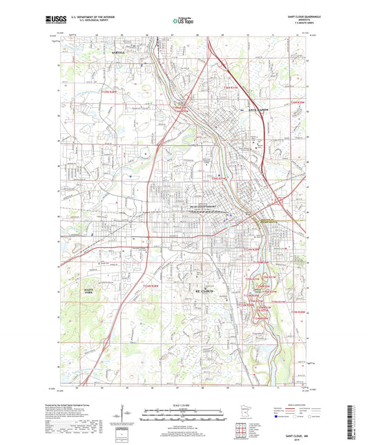 Saint Cloud Minnesota US Topo Map Image