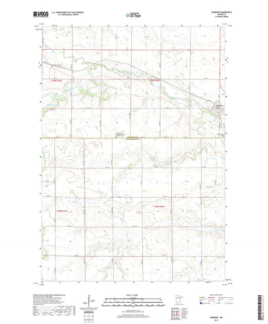 Sanborn Minnesota US Topo Map Image