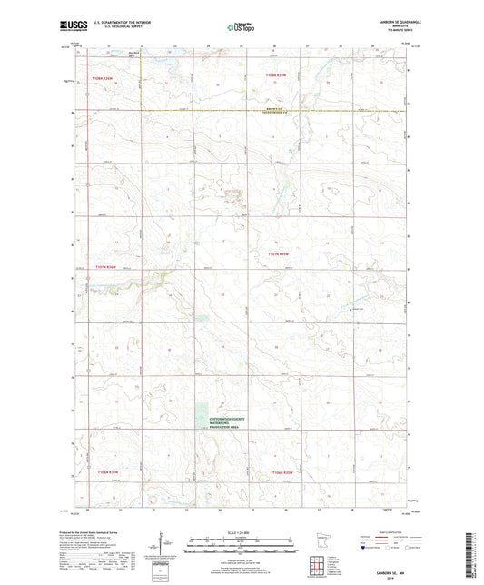 Sanborn SE Minnesota US Topo Map Image
