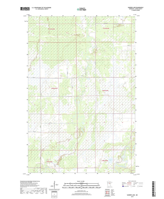 Sanders Lake Minnesota US Topo Map Image