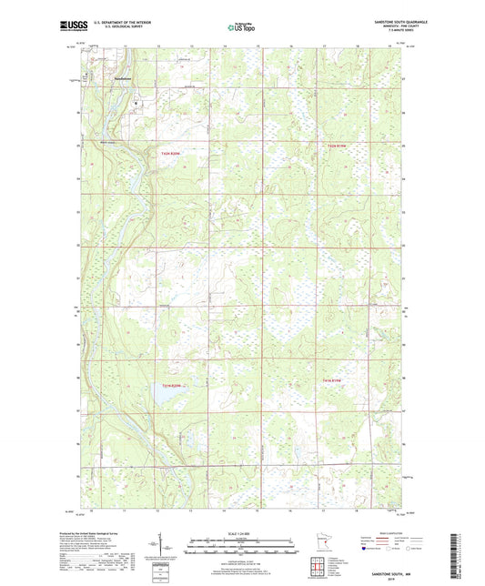 Sandstone South Minnesota US Topo Map Image
