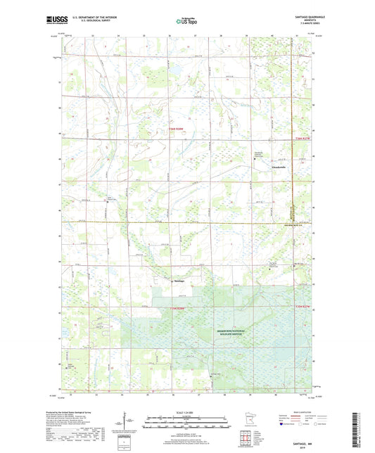 Santiago Minnesota US Topo Map Image
