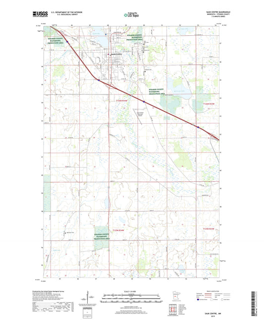 Sauk Centre Minnesota US Topo Map Image