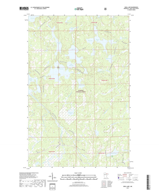 Shell Lake Minnesota US Topo Map Image