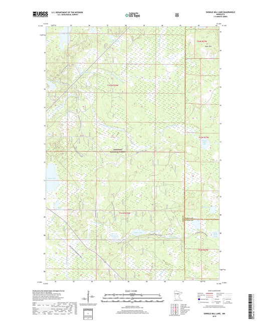 Shingle Mill Lake Minnesota US Topo Map Image